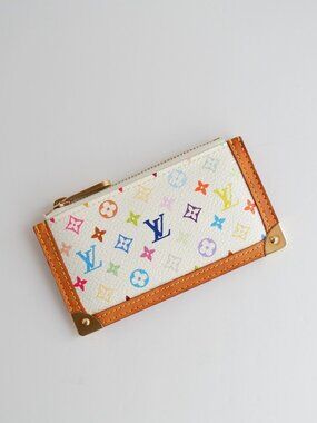 Authentic Preowned Louis Vuitton White Multi Pochette Cle